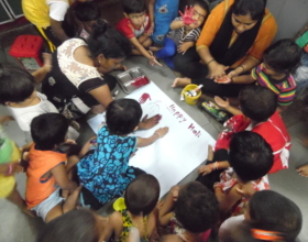 Celebrating Holi festival with some paints
