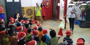 Umang beneficiaries celebrating Christmas.