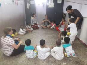 Umang beneficiaries doing the rope activity