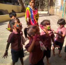 Holi celebration with Umang beneficiaries.