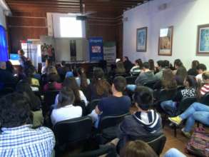 One of the talks to high school students