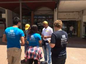 Youth promoters interacting with tourists