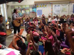 Michele Harris Padron and students in Oxnard, CA