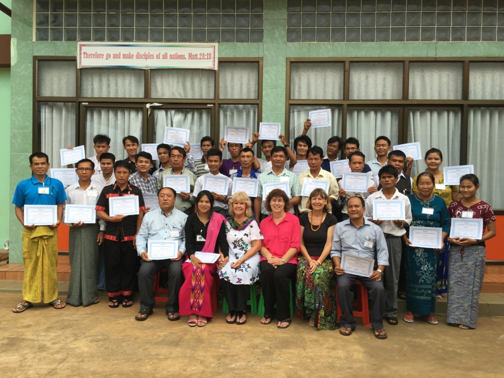 Our first class in Myanmar!