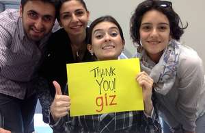 Teach For Armenia Staff thanking GIZ