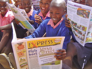 Students at Nyaani PS enjoy reading YAE magazine