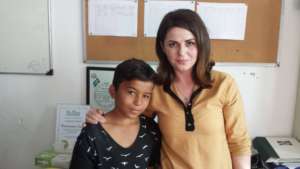 Samet and teacher Lirije