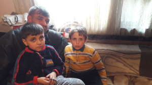 The boys and their father Ahmet