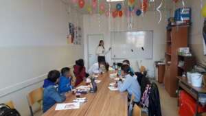 Children from Obiliq during lessons
