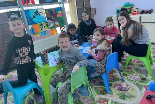 Children in activities in Janjevo