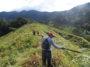 The Water Project Board taking measurements