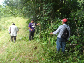 Antonio and other board members taking GPS points