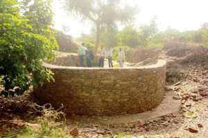 Common community well during renovation