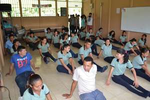 First day of training with high school students