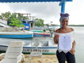 Karen with her Diploma