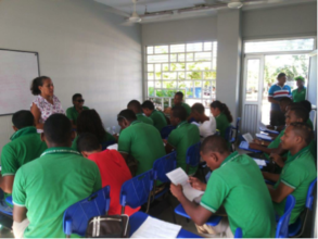 Wilner during classes (sitted in front)
