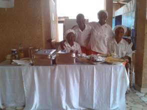 The catering service ladies during 'Recreatrales'