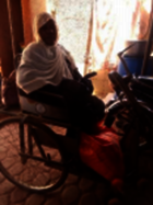 Receiving a food package and soap