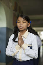 Meditation is a daily part of Sumitra's schedule.
