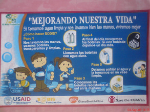 Wall painting promoting SODIS at a school