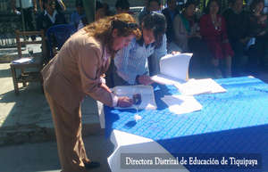 District Director signing the project agreement
