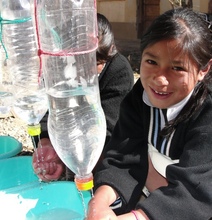 Miriam (12, Oruro) washing her hands