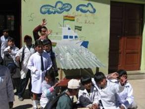 SODIS support at a local school