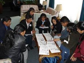 Teachers during a training workshop