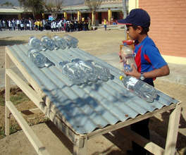 A SODIS table at the Ceferino Namuncura school