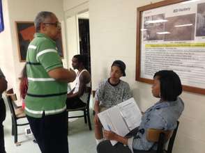 PGC faculty advisor with students