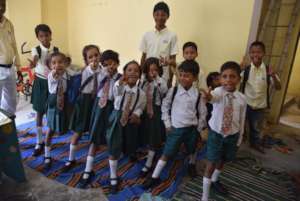 Distribution of uniform, socks and shoes