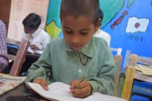 Newcomer Studying In Class