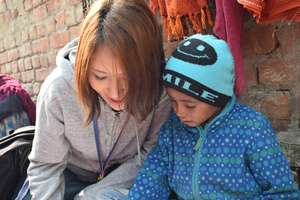 Volunteer and student