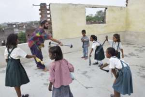Volunteer Teaching Juggling