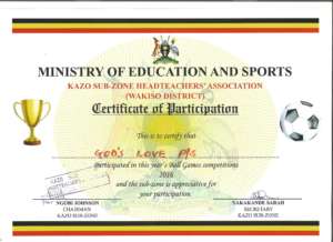 Certificate of Participation