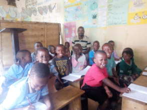 Excitement in Top  nursery class with James