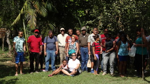 The group preparing to leave.