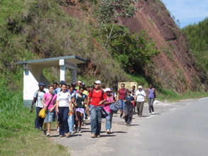 Arrival of the students group.