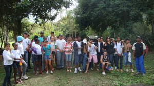 Students preparing to leave Wildlife Sanctuary.