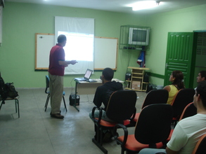 Lecture given to a secondary school.