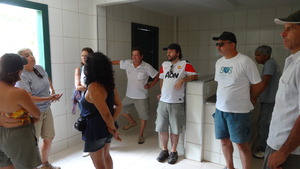 Katya showing the kitchen and dried fruit factory.