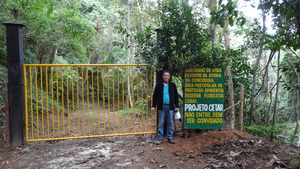 The new Wildlife Sanctuary gate.