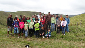 Group of visitors. Students, teachers and parents