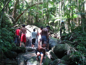 A bath on the creek before coming back
