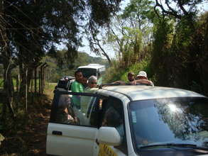 MSc. students arriving to visit Wildlife Sanctuary