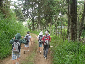 Another group of students on the trail.