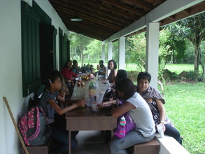 First thing they do is eat their lunch.