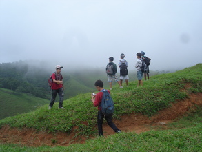 A rainy day. Going into the clouds.