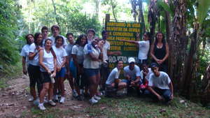 At the entrance of Wildlife Sanctuary.