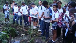 Here they see where the water comes from.